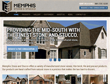 Tablet Screenshot of memphisstoneandstucco.com
